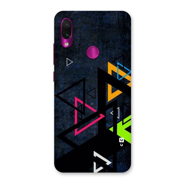 Coloured Triangles Back Case for Redmi Note 7 Pro