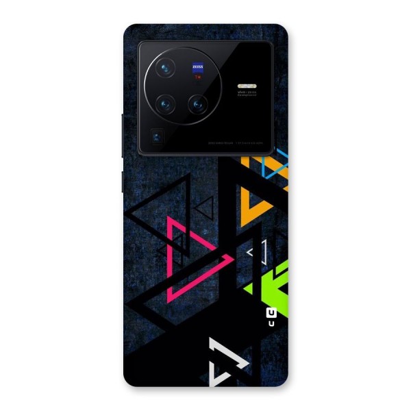 Coloured Triangles Back Case for Vivo X80 Pro