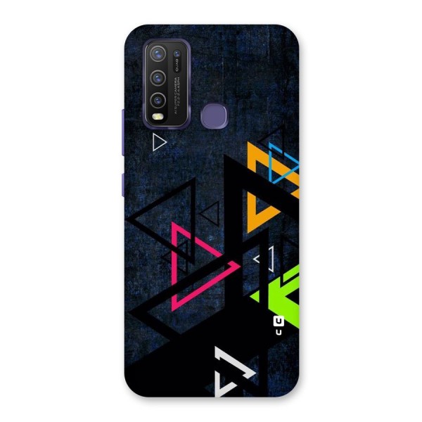 Coloured Triangles Back Case for Vivo Y30