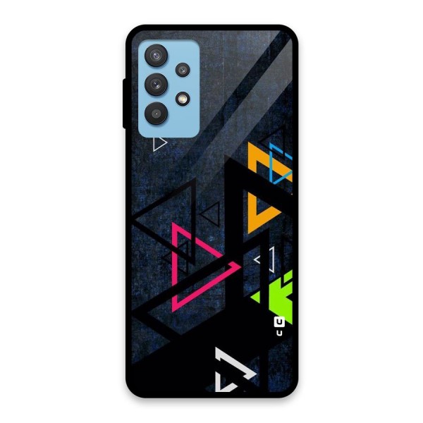 Coloured Triangles Glass Back Case for Galaxy M32 5G