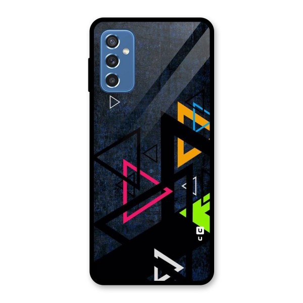 Coloured Triangles Glass Back Case for Galaxy M52 5G