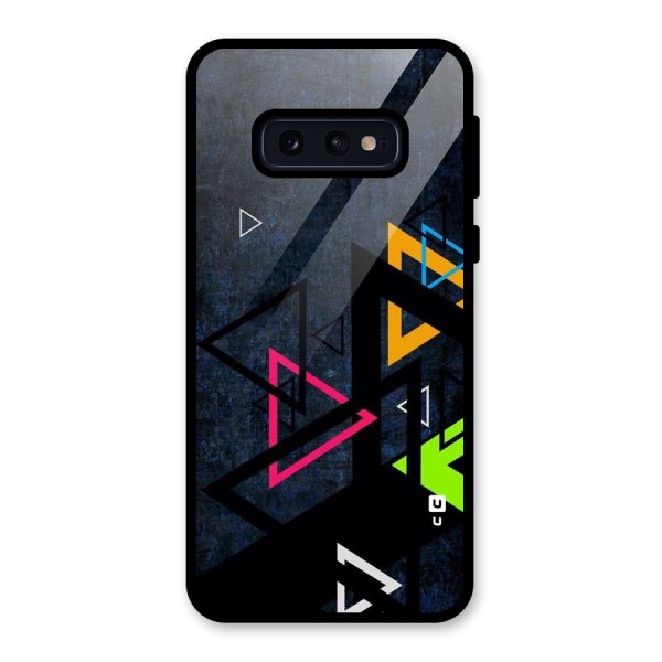 Coloured Triangles Glass Back Case for Galaxy S10e