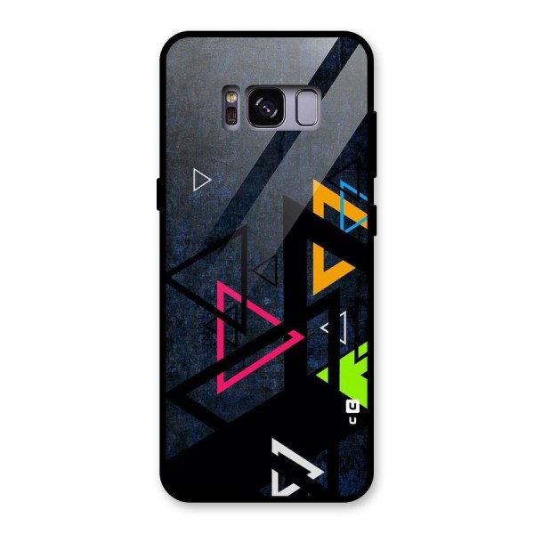 Coloured Triangles Glass Back Case for Galaxy S8