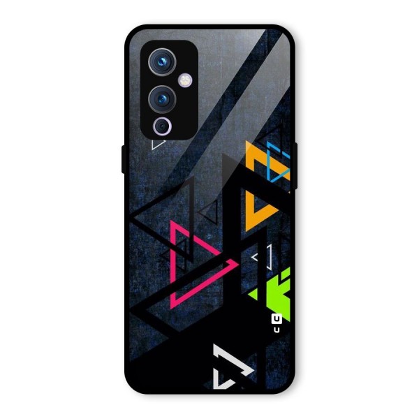 Coloured Triangles Glass Back Case for OnePlus 9