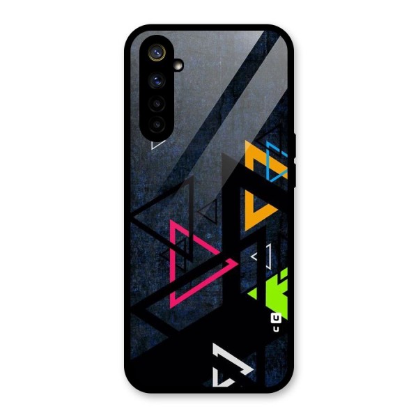 Coloured Triangles Glass Back Case for Realme 6