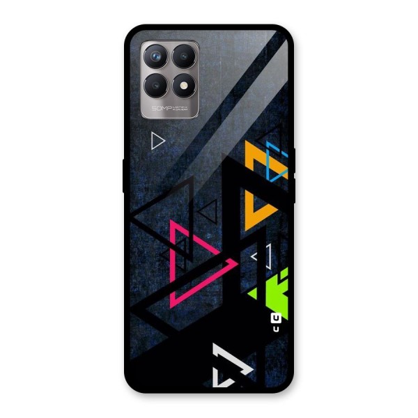 Coloured Triangles Glass Back Case for Realme 8i