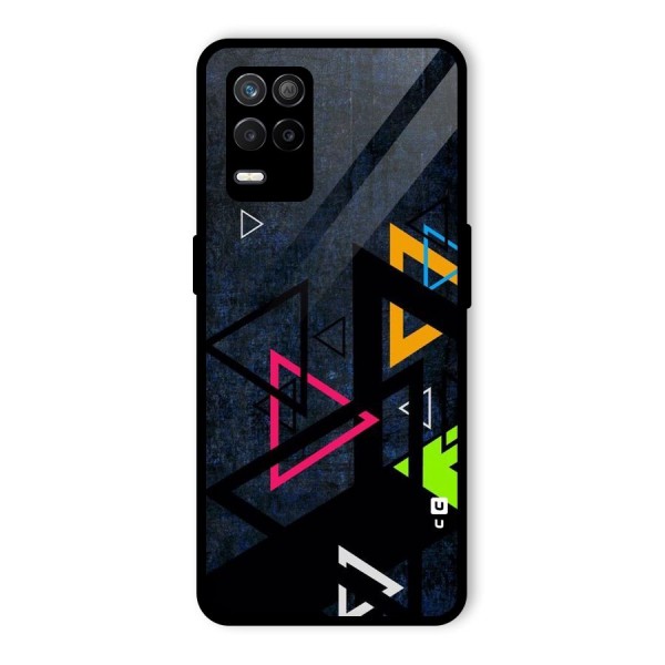 Coloured Triangles Glass Back Case for Realme 9 5G