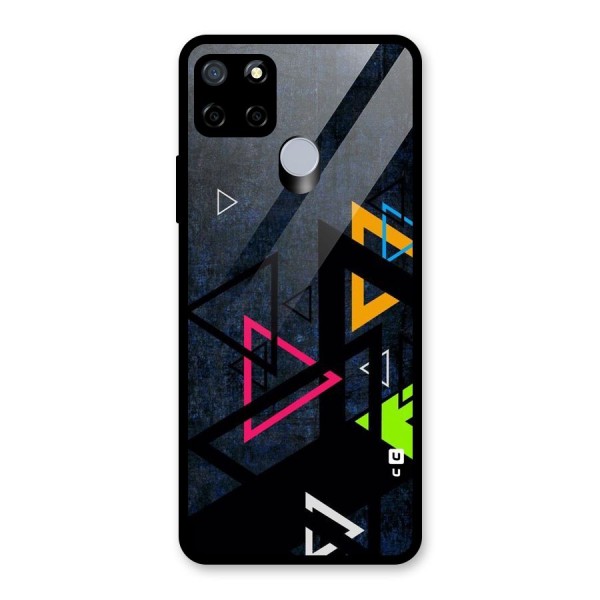 Coloured Triangles Glass Back Case for Realme C15