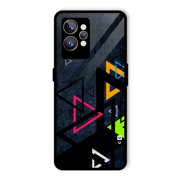 Coloured Triangles Glass Back Case for Realme GT2 Pro