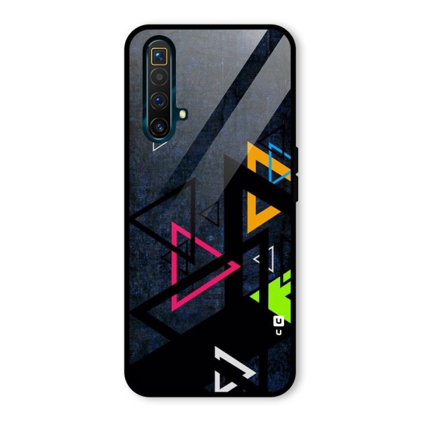 Coloured Triangles Glass Back Case for Realme X3