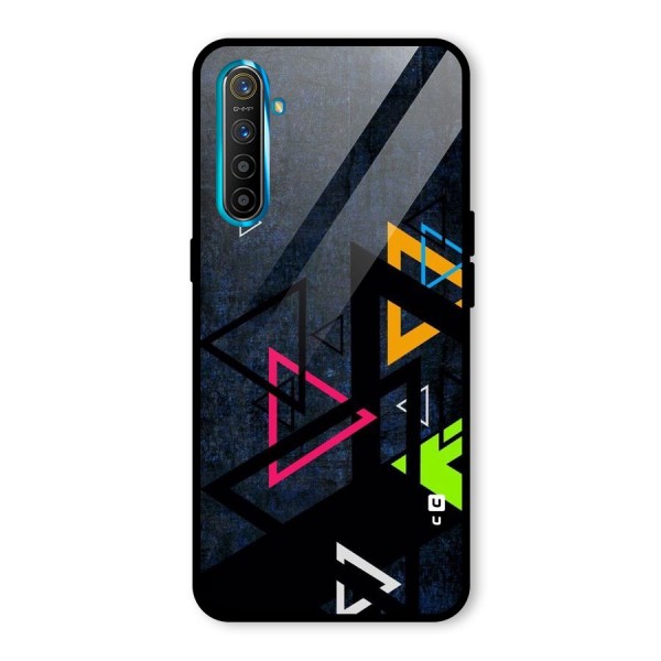 Coloured Triangles Glass Back Case for Realme XT