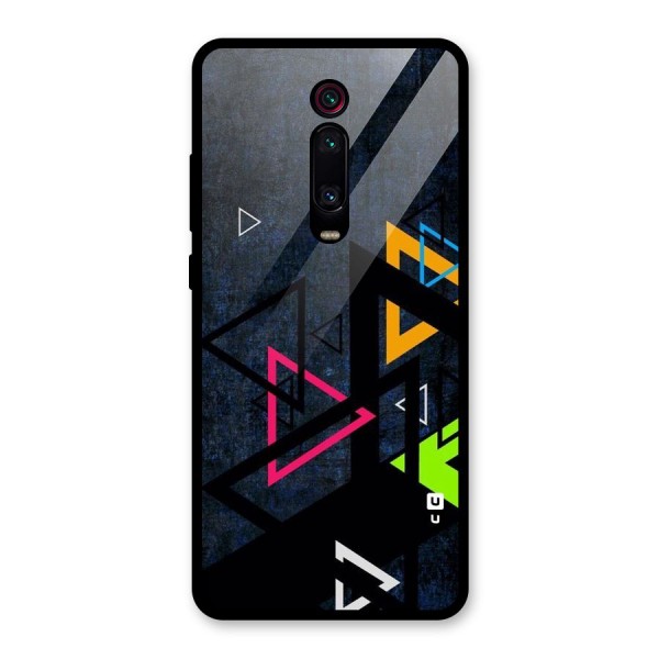 Coloured Triangles Glass Back Case for Redmi K20 Pro