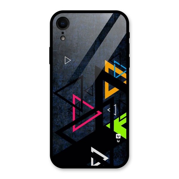 Coloured Triangles Glass Back Case for XR