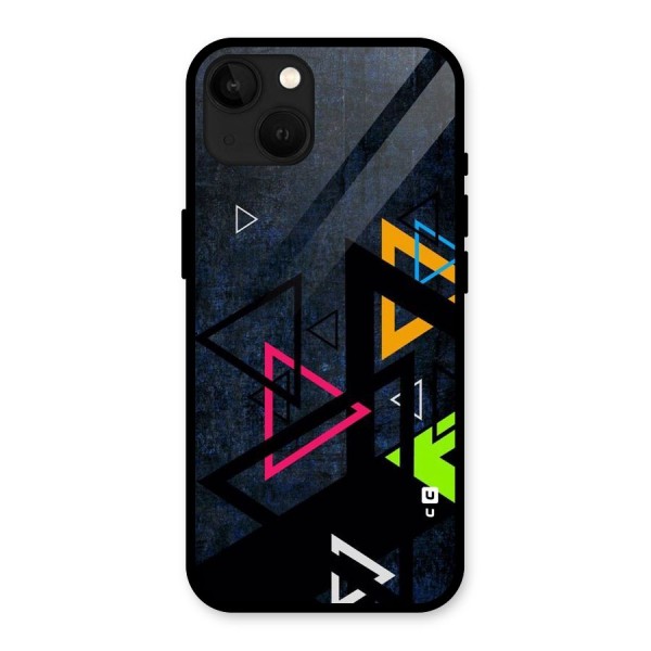Coloured Triangles Glass Back Case for iPhone 13