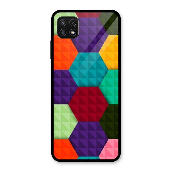 Colourful Abstract Glass Back Case for Galaxy A22 5G