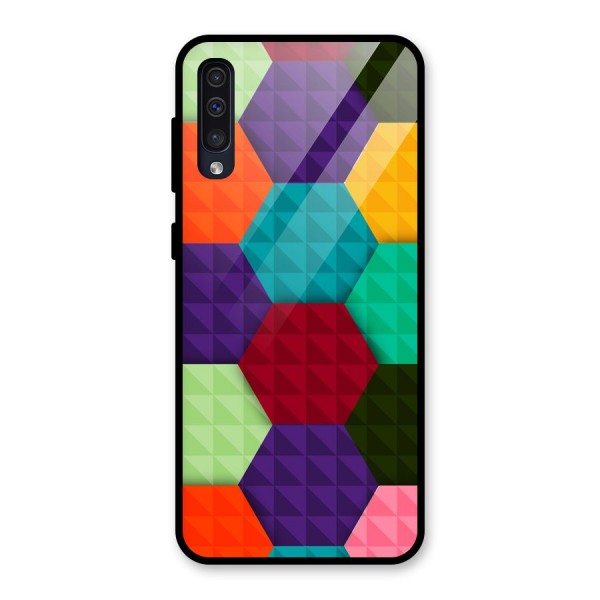 Colourful Abstract Glass Back Case for Galaxy A50s