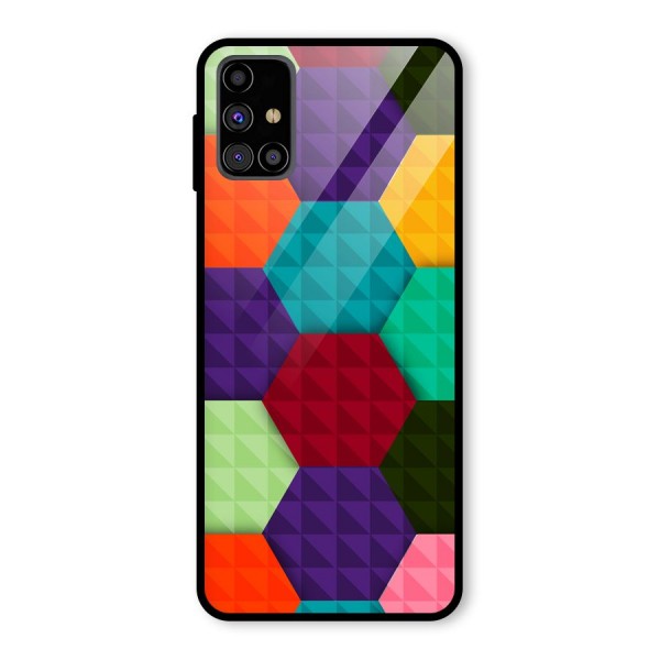 Colourful Abstract Glass Back Case for Galaxy M31s