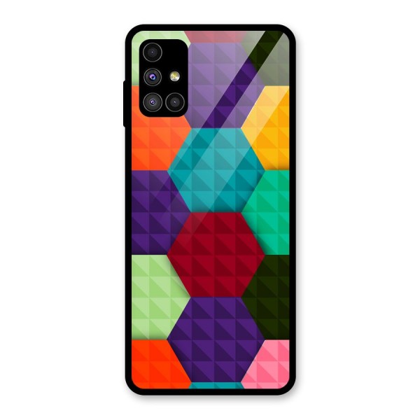 Colourful Abstract Glass Back Case for Galaxy M51