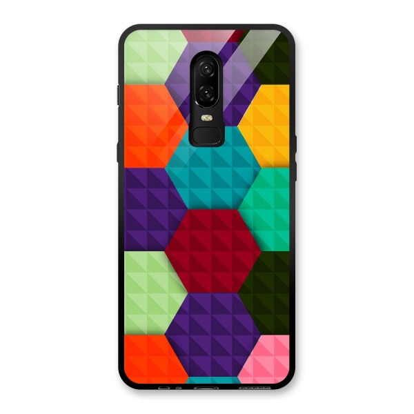 Colourful Abstract Glass Back Case for OnePlus 6