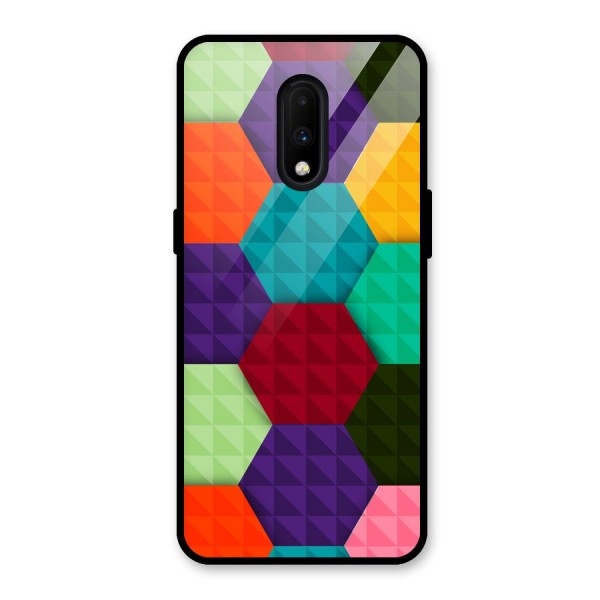 Colourful Abstract Glass Back Case for OnePlus 7