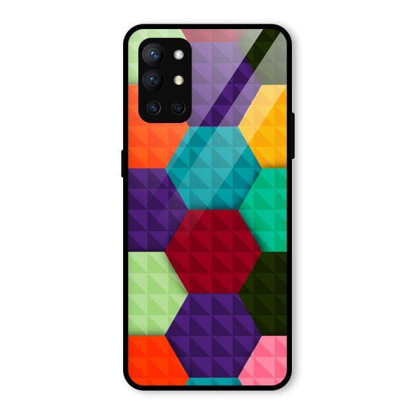 Colourful Abstract Glass Back Case for OnePlus 9R