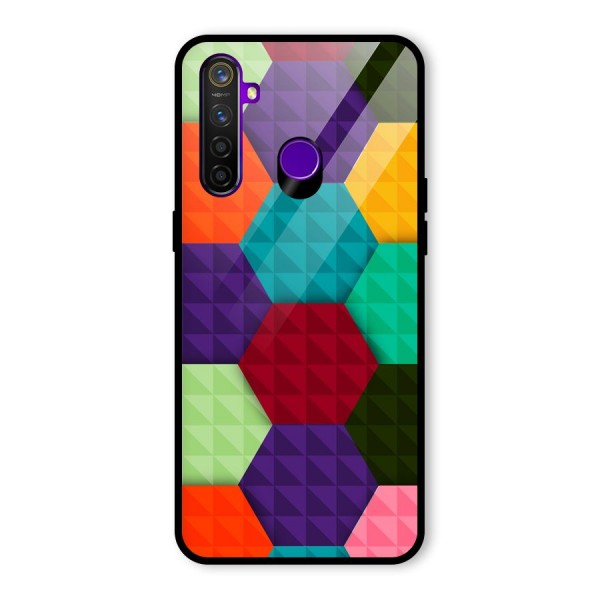 Colourful Abstract Glass Back Case for Realme 5 Pro