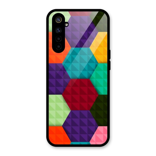 Colourful Abstract Glass Back Case for Realme 6