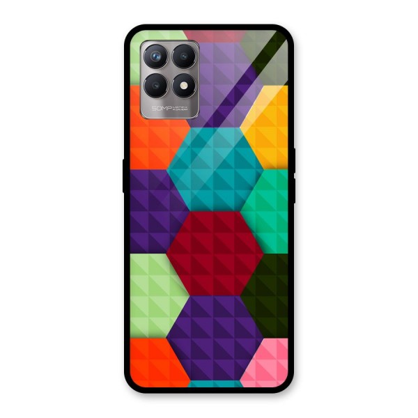 Colourful Abstract Glass Back Case for Realme 8i