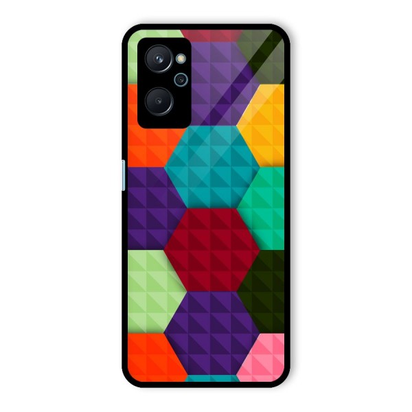 Colourful Abstract Glass Back Case for Realme 9i