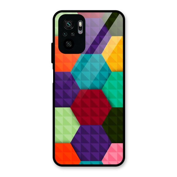 Colourful Abstract Glass Back Case for Redmi Note 10