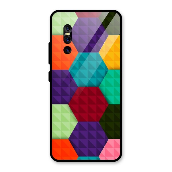 Colourful Abstract Glass Back Case for Vivo V15 Pro