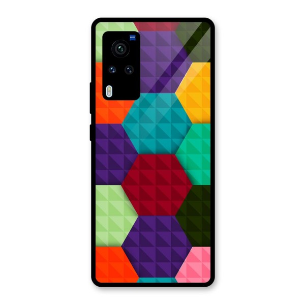 Colourful Abstract Glass Back Case for Vivo X60 Pro