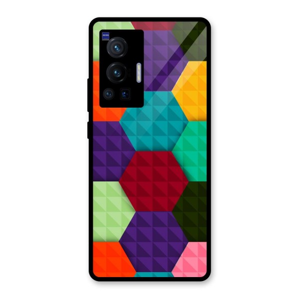 Colourful Abstract Glass Back Case for Vivo X70 Pro