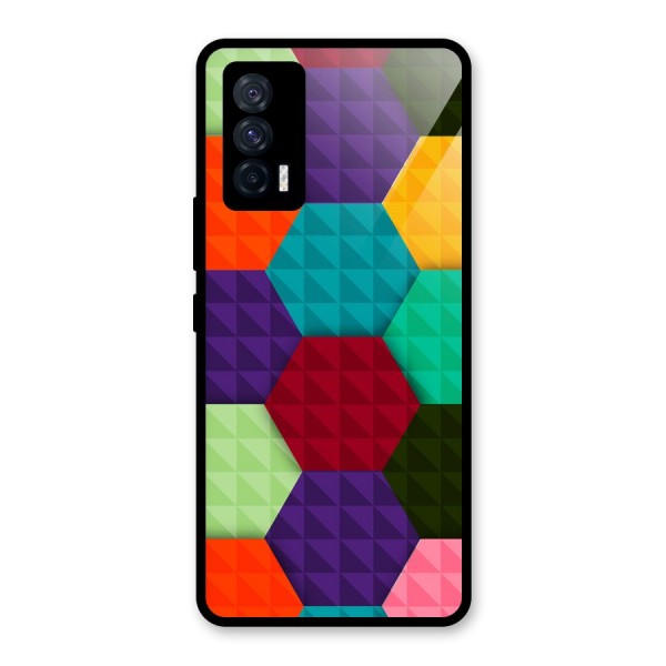 Colourful Abstract Glass Back Case for Vivo iQOO 7 5G