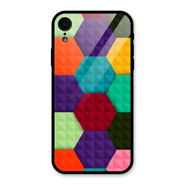 Colourful Abstract Glass Back Case for XR