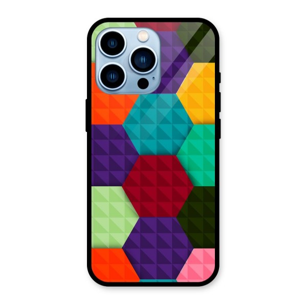 Colourful Abstract Glass Back Case for iPhone 13 Pro