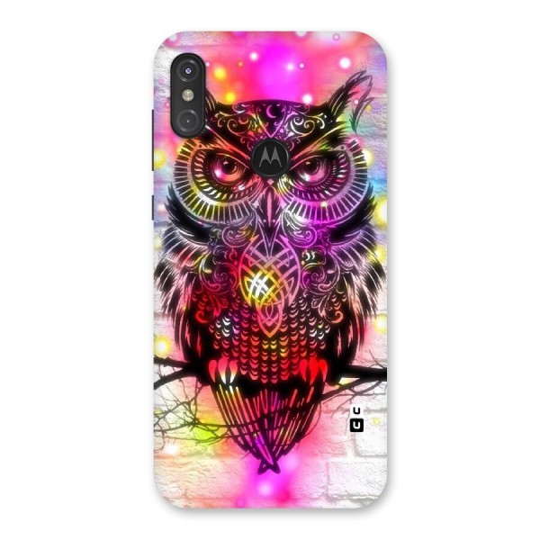 Colourful Owl Back Case for Motorola One Power