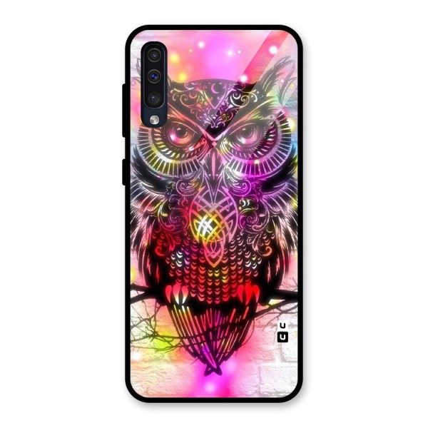 Colourful Owl Glass Back Case for Galaxy A50s