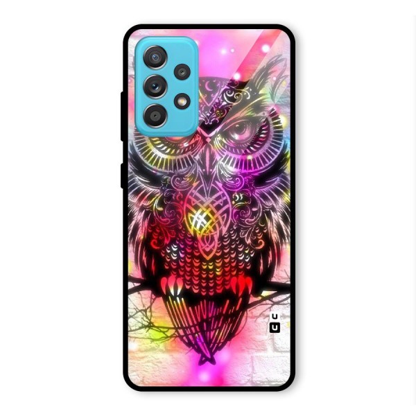 Colourful Owl Glass Back Case for Galaxy A52s 5G