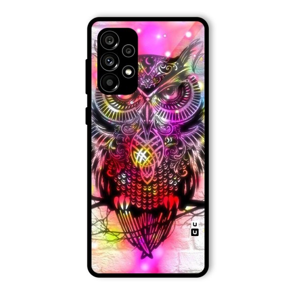 Colourful Owl Glass Back Case for Galaxy A73 5G