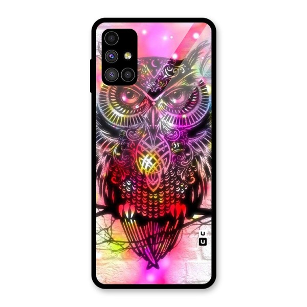 Colourful Owl Glass Back Case for Galaxy M51