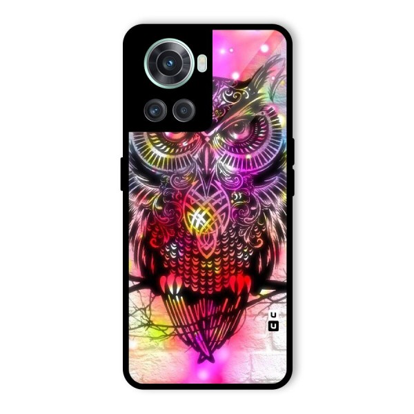 Colourful Owl Glass Back Case for OnePlus 10R