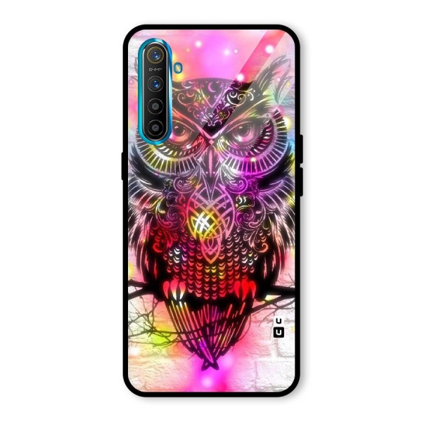 Colourful Owl Glass Back Case for Realme XT