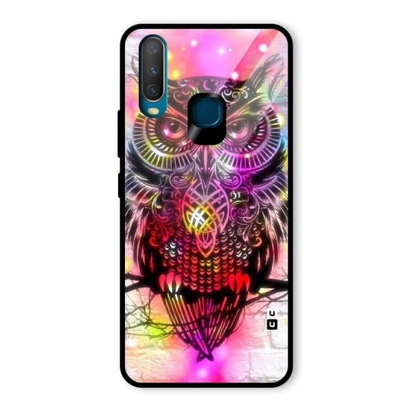 Colourful Owl Glass Back Case for Vivo Y15