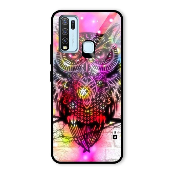 Colourful Owl Glass Back Case for Vivo Y50