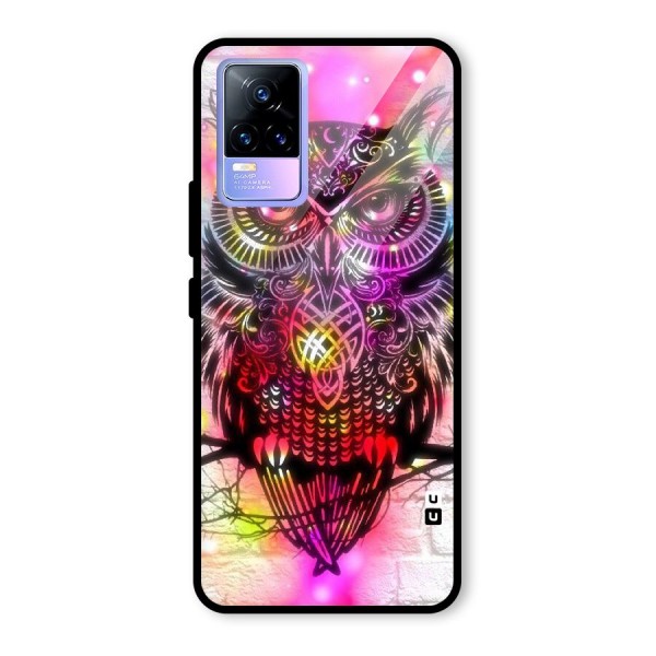 Colourful Owl Glass Back Case for Vivo Y73