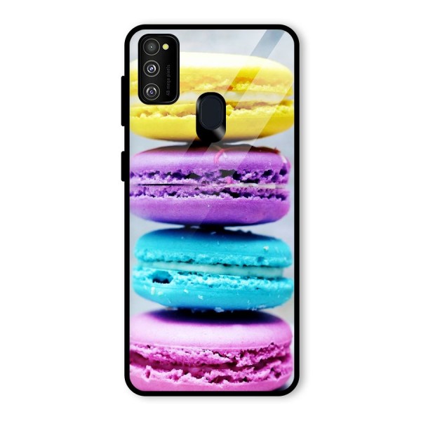 Colourful Whoopie Pies Glass Back Case for Galaxy M21