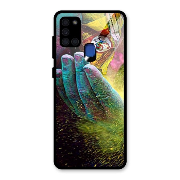 Colours Glass Back Case for Galaxy A21s