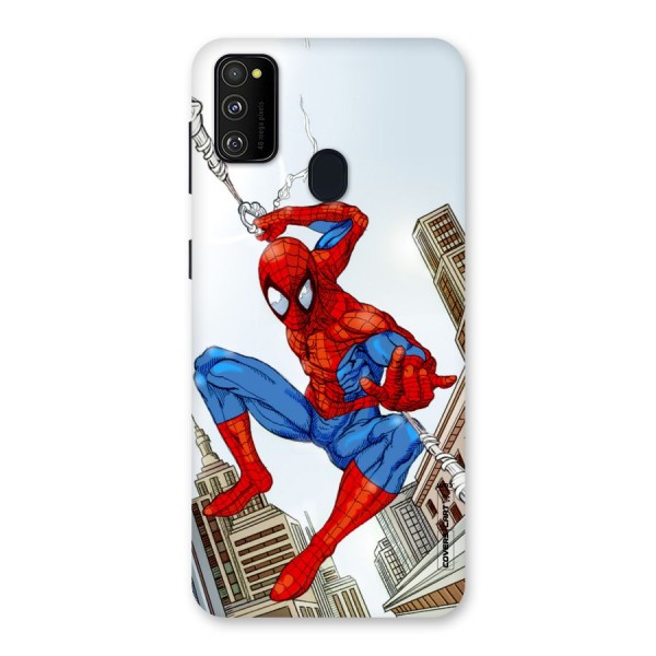 Comic Spider Man Back Case for Galaxy M21