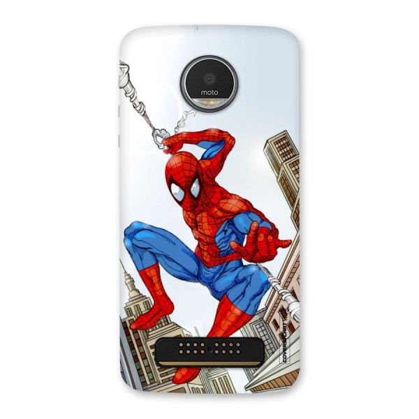 Comic Spider Man Back Case for Moto Z Play